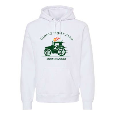 Perfect Tractor Design Diddly Squat Farm Speed And Power Premium Hoodie