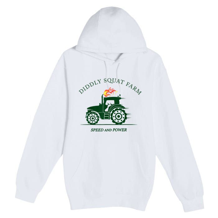 Perfect Tractor Design Diddly Squat Farm Speed And Power Premium Pullover Hoodie