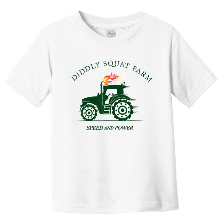 Perfect Tractor Design Diddly Squat Farm Speed And Power Toddler T-Shirt