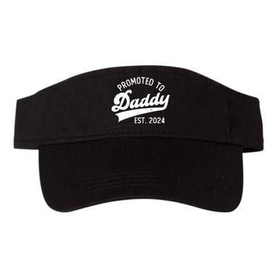 Promoted To Daddy 2024 First Time Fathers Day New Dad Valucap Bio-Washed Visor