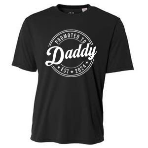 Promoted To Daddy 2024 Soon To Be Daddy Gift New Dad Cooling Performance Crew T-Shirt