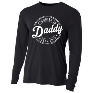 Promoted To Daddy 2024 Soon To Be Daddy Gift New Dad Cooling Performance Long Sleeve Crew