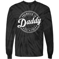 Promoted To Daddy 2024 Soon To Be Daddy Gift New Dad Tie-Dye Long Sleeve Shirt