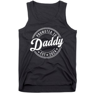 Promoted To Daddy 2024 Soon To Be Daddy Gift New Dad Tank Top