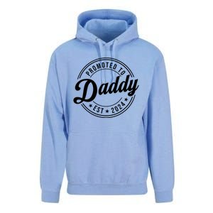 Promoted To Daddy 2024 Soon To Be Daddy Gift New Dad Unisex Surf Hoodie