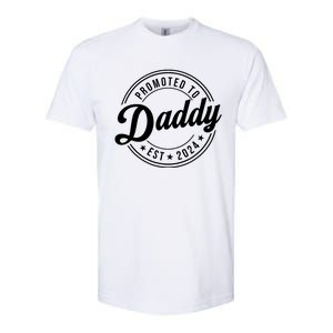 Promoted To Daddy 2024 Soon To Be Daddy Gift New Dad Softstyle CVC T-Shirt