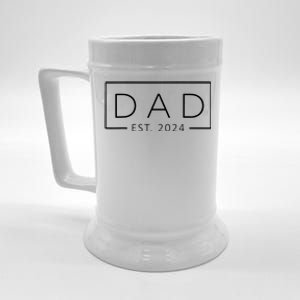 Promoted To Daddy Est 2024 Fathers Day First Time Dad 2024 Beer Stein