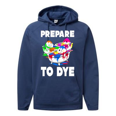 Prepare To Dye Funny Easter Egg Performance Fleece Hoodie