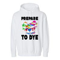 Prepare To Dye Funny Easter Egg Garment-Dyed Fleece Hoodie