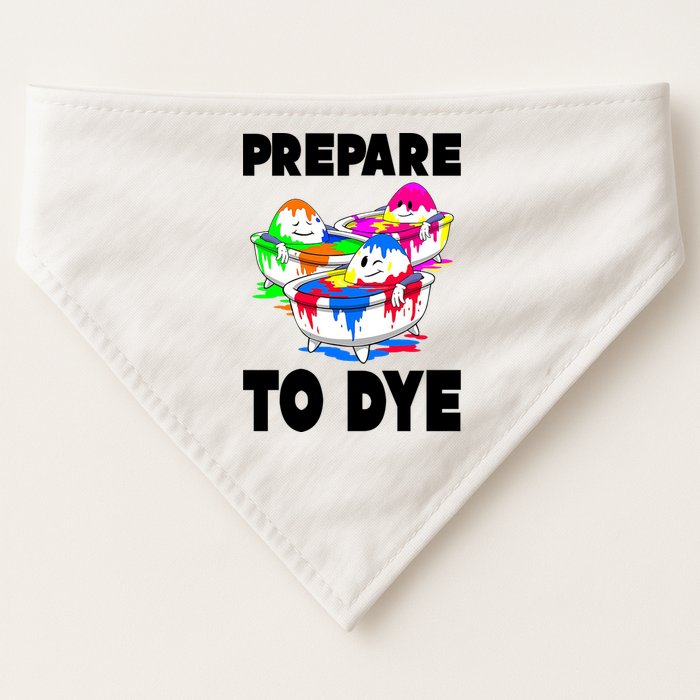 Prepare To Dye Funny Easter Egg USA-Made Doggie Bandana