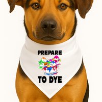 Prepare To Dye Funny Easter Egg USA-Made Doggie Bandana