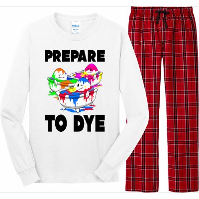 Prepare To Dye Funny Easter Egg Long Sleeve Pajama Set