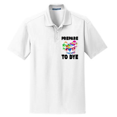 Prepare To Dye Funny Easter Egg Dry Zone Grid Polo