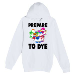 Prepare To Dye Funny Easter Egg Premium Pullover Hoodie