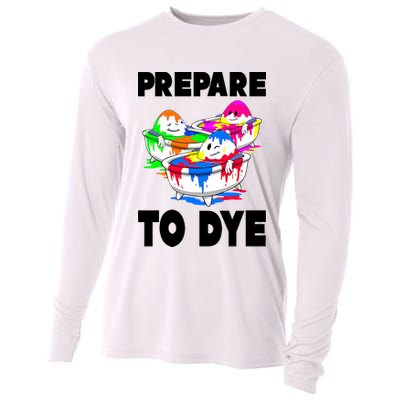 Prepare To Dye Funny Easter Egg Cooling Performance Long Sleeve Crew