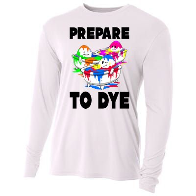 Prepare To Dye Funny Easter Egg Cooling Performance Long Sleeve Crew