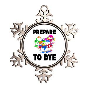 Prepare To Dye Funny Easter Egg Metallic Star Ornament