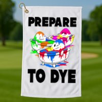 Prepare To Dye Funny Easter Egg Golf Towel