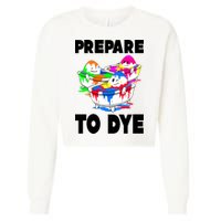 Prepare To Dye Funny Easter Egg Cropped Pullover Crew