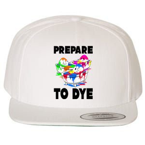 Prepare To Dye Funny Easter Egg Wool Snapback Cap