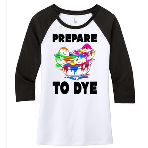 Prepare To Dye Funny Easter Egg Women's Tri-Blend 3/4-Sleeve Raglan Shirt