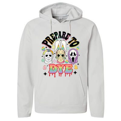 Prepare To Dye Easter Bunny Horror Movie Characters Performance Fleece Hoodie