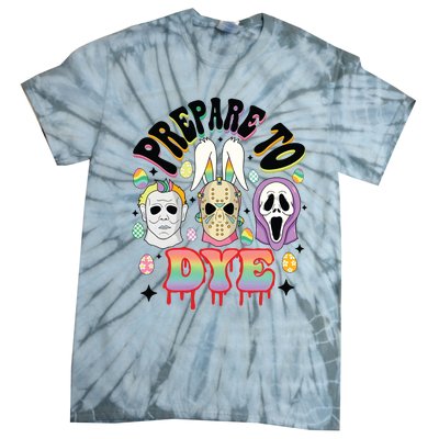 Prepare To Dye Easter Bunny Horror Movie Characters Tie-Dye T-Shirt