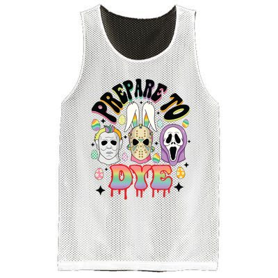 Prepare To Dye Easter Bunny Horror Movie Characters Mesh Reversible Basketball Jersey Tank