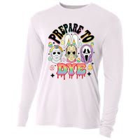 Prepare To Dye Easter Bunny Horror Movie Characters Cooling Performance Long Sleeve Crew