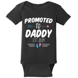 Promoted To Daddy Est 2024 Soon To Be Daddy First Time Daddy Baby Bodysuit