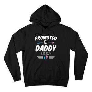 Promoted To Daddy Est 2024 Soon To Be Daddy First Time Daddy Tall Hoodie