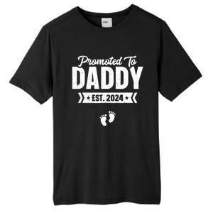 Promoted To Daddy Est 2024 Shirts Baby Gift For New Daddy Tall Fusion ChromaSoft Performance T-Shirt