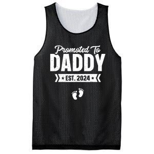 Promoted To Daddy Est 2024 Shirts Baby Gift For New Daddy Mesh Reversible Basketball Jersey Tank