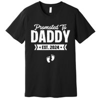 Promoted To Daddy Est 2024 Shirts Baby Gift For New Daddy Premium T-Shirt