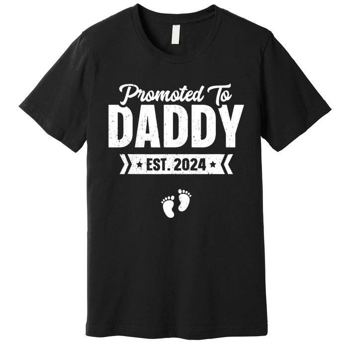 Promoted To Daddy Est 2024 Shirts Baby Gift For New Daddy Premium T-Shirt