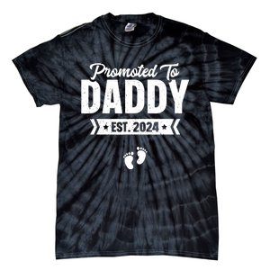 Promoted To Daddy Est 2024 Shirts Baby Gift For New Daddy Tie-Dye T-Shirt