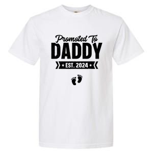 Promoted To Daddy Est 2024 Shirts Baby Gift For New Daddy Garment-Dyed Heavyweight T-Shirt