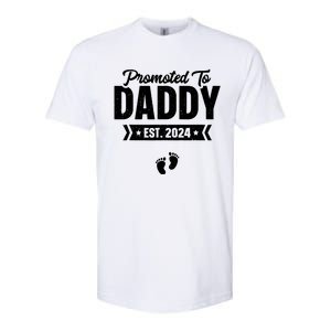 Promoted To Daddy Est 2024 Shirts Baby Gift For New Daddy Softstyle CVC T-Shirt