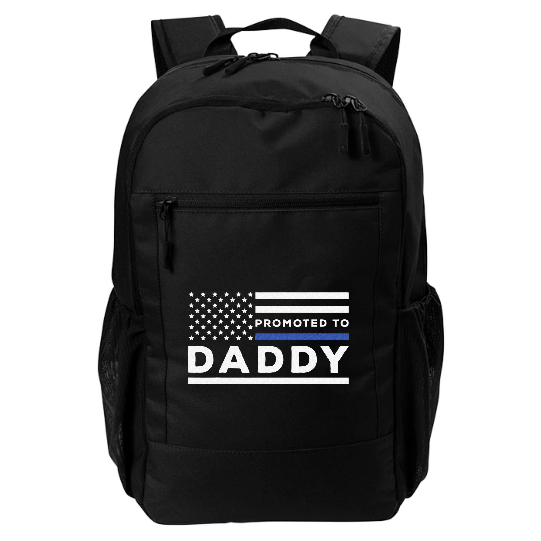 Promoted To Daddy Funny Police Officer Future Father Dad Backpack
