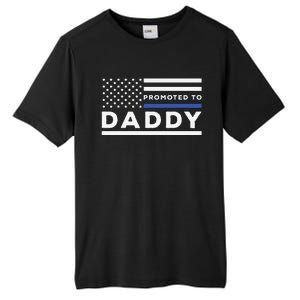 Promoted To Daddy Funny Police Officer Future Father Dad Tall Fusion ChromaSoft Performance T-Shirt