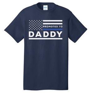 Promoted To Daddy Funny Police Officer Future Father Dad Tall T-Shirt