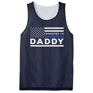 Promoted To Daddy Funny Police Officer Future Father Dad Mesh Reversible Basketball Jersey Tank