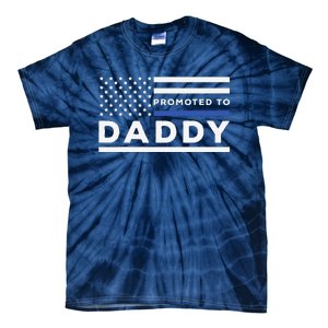 Promoted To Daddy Funny Police Officer Future Father Dad Tie-Dye T-Shirt