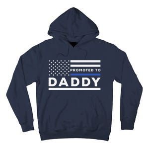 Promoted To Daddy Funny Police Officer Future Father Dad Tall Hoodie