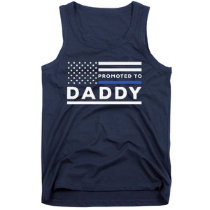 Promoted To Daddy Funny Police Officer Future Father Dad Tank Top