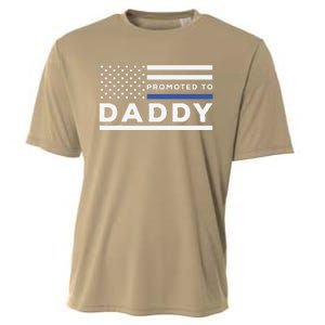 Promoted To Daddy Funny Police Officer Future Father Dad Cooling Performance Crew T-Shirt