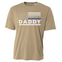 Promoted To Daddy Funny Police Officer Future Father Dad Cooling Performance Crew T-Shirt