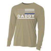 Promoted To Daddy Funny Police Officer Future Father Dad Cooling Performance Long Sleeve Crew