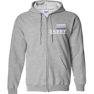 Promoted To Daddy Funny Police Officer Future Father Dad Full Zip Hoodie