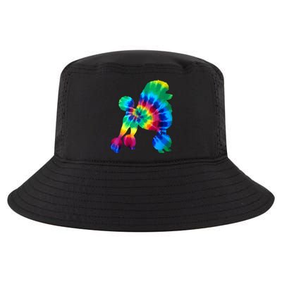 Poodle Tie Dye Vintage Hippie Dog Mom Dad Poodle Cool Comfort Performance Bucket Hat